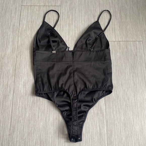 For Love and Lemons black silk bodysuit - Picture 2 of 5